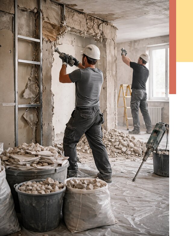 Демонтажные работы в Шатуре от 2766 руб. — услуги и цена под ключ | ОТДЕЛОЧНИК-Штр