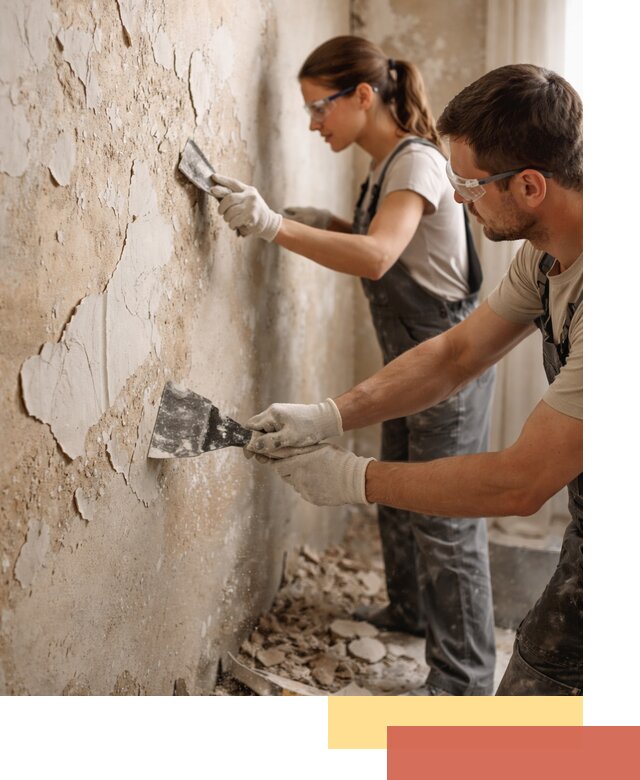 Снятие старой шпаклевки и подготовка поверхностей в Шатуре