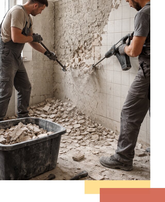 Демонтаж плитки со стен в Шатуре быстро и аккуратно