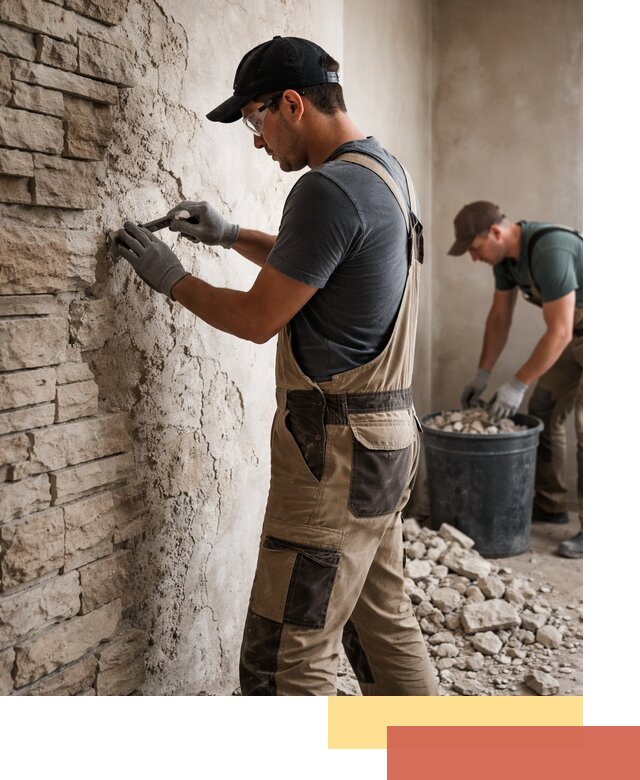 Демонтаж декоративного камня в Шатуре профессионально и безопасно