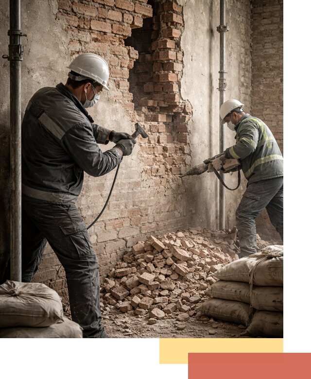 Демонтаж кирпичных стен в Шатуре быстро и безопасно