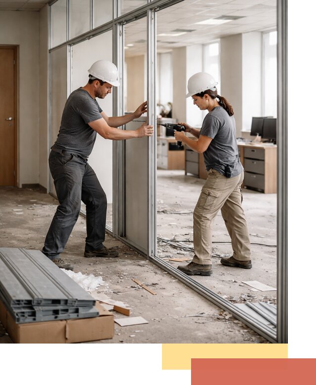 Демонтаж алюминиевых перегородок в Шатуре быстро и аккуратно