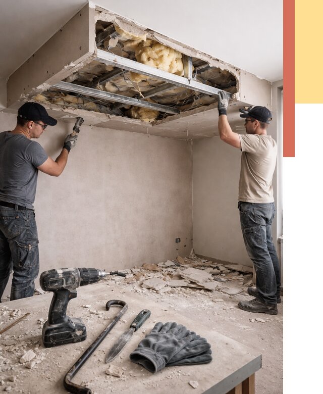 Демонтаж короба из гипсокартона в Шатуре от 1557 руб. — быстро и недорого | ОТДЕЛОЧНИК-Штр