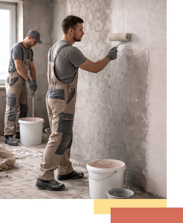 Нанесение бетоноконтакта на стены в Шатуре для последующей отделки