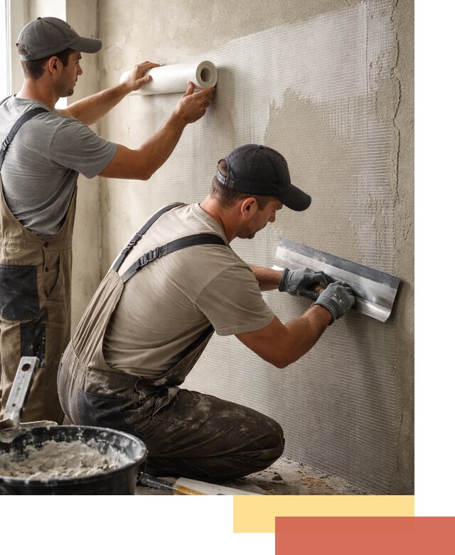 Армирование стен стеклосеткой в Шатуре для прочной отделки