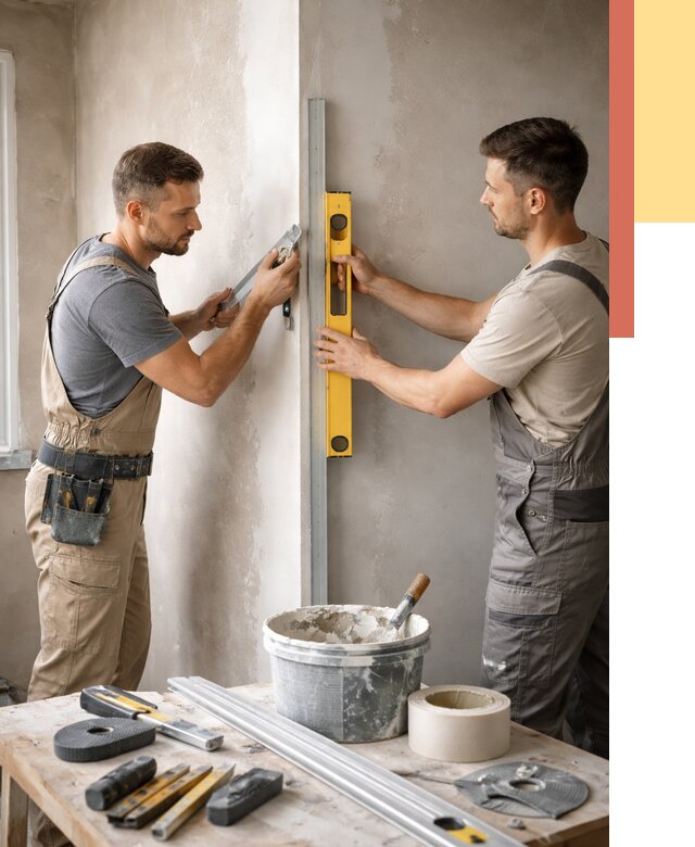 Выведение углов стен в Шатуре от 1895 руб. быстро и недорого | ОТДЕЛОЧНИК-Штр