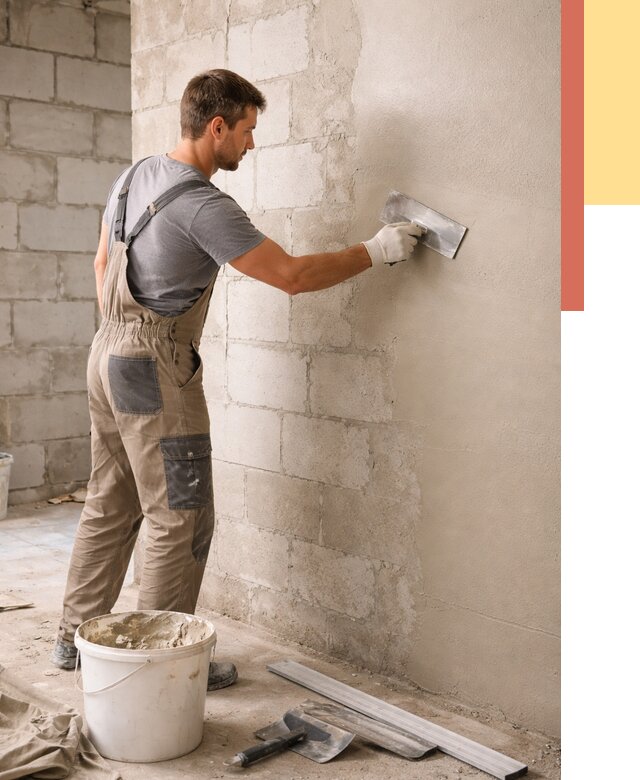 Штукатурка стен из газобетона в Шатуре от 2151 руб./м2 — быстро и недорого | ОТДЕЛОЧНИК-Штр