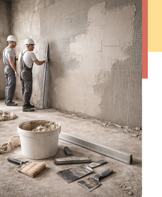 Штукатурка стен по сетке в Шатуре от 5634 руб./м2 — быстро и недорого | ОТДЕЛОЧНИК-Штр