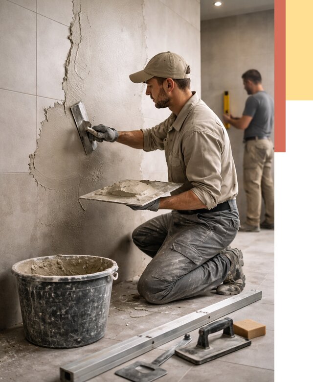 Штукатурка стен в ванной в Шатуре от 4610 руб./м² — выравнивание под ключ | ОТДЕЛОЧНИК-Штр