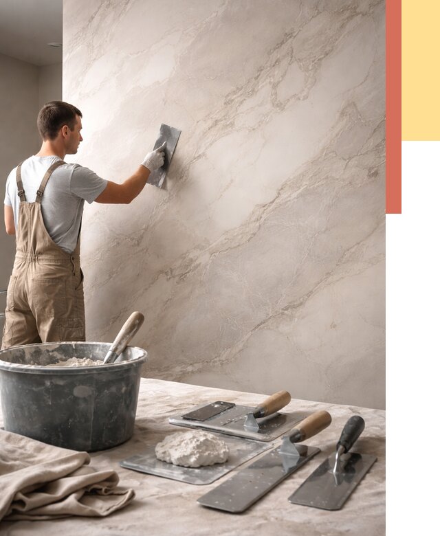 Декоративная штукатурка под мрамор в Шатуре от 2868 руб./м² — быстро и недорого | ОТДЕЛОЧНИК-Штр