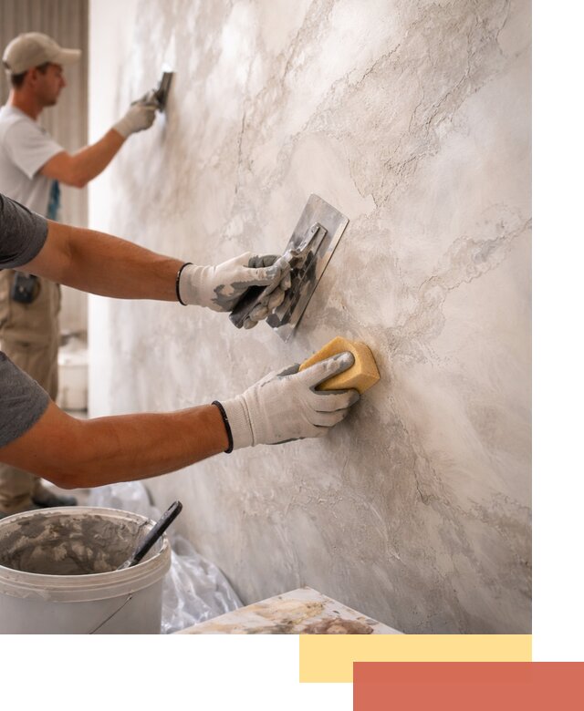 Декоративная штукатурка под мрамор в Шатуре для стен и потолков