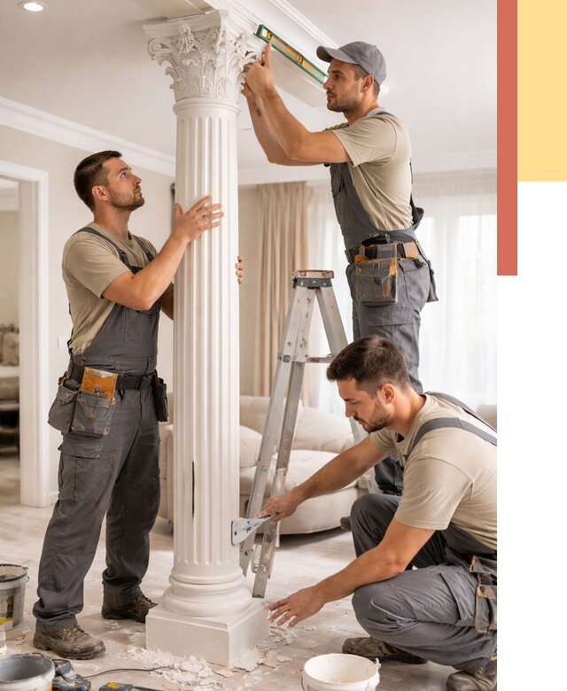 Установка декоративных колонн в Шатуре от 12293 руб. под ключ | ОТДЕЛОЧНИК-Штр