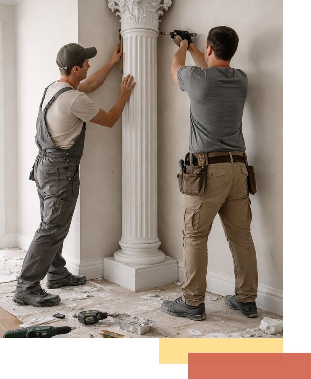 Установка декоративных колонн в Шатуре под ключ