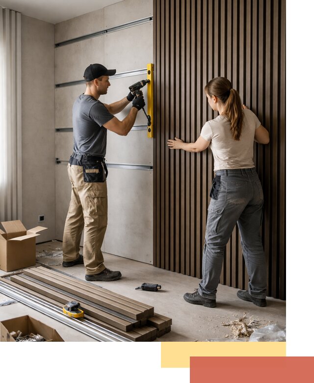 Монтаж реечных панелей на стены в Шатуре