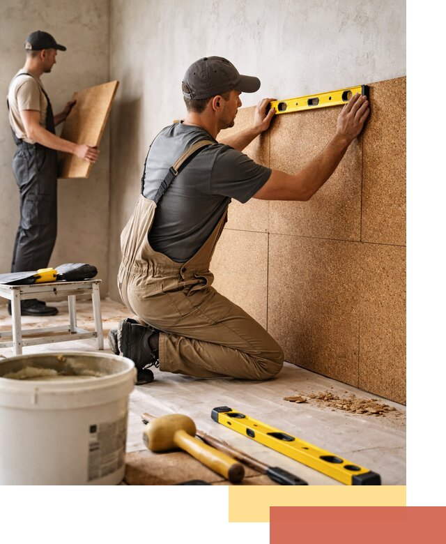 Монтаж пробковых панелей на стены в Шатуре быстро и качественно