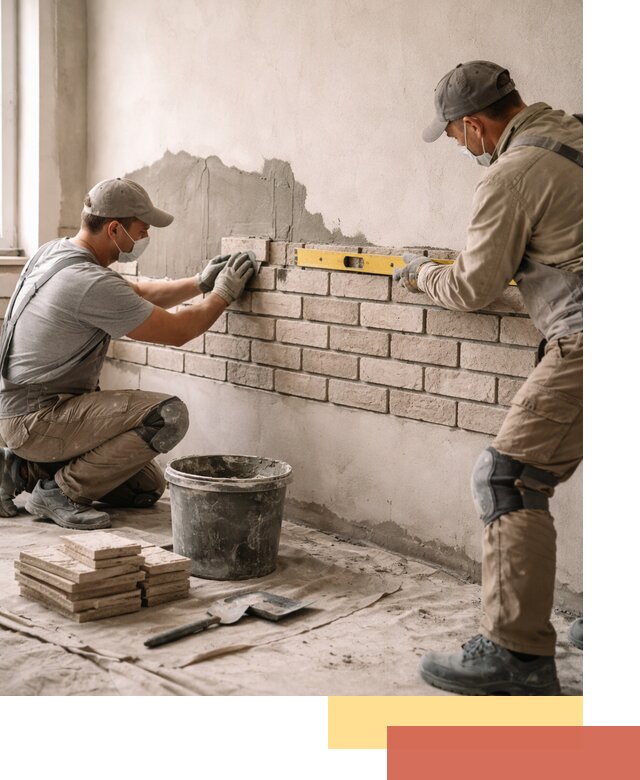 Монтаж декоративного кирпича профессионально в Шатуре