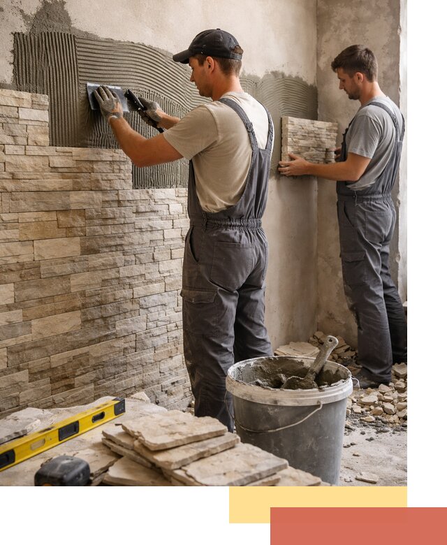 Монтаж искусственного камня в Шатуре — облицовка стен и фасадов