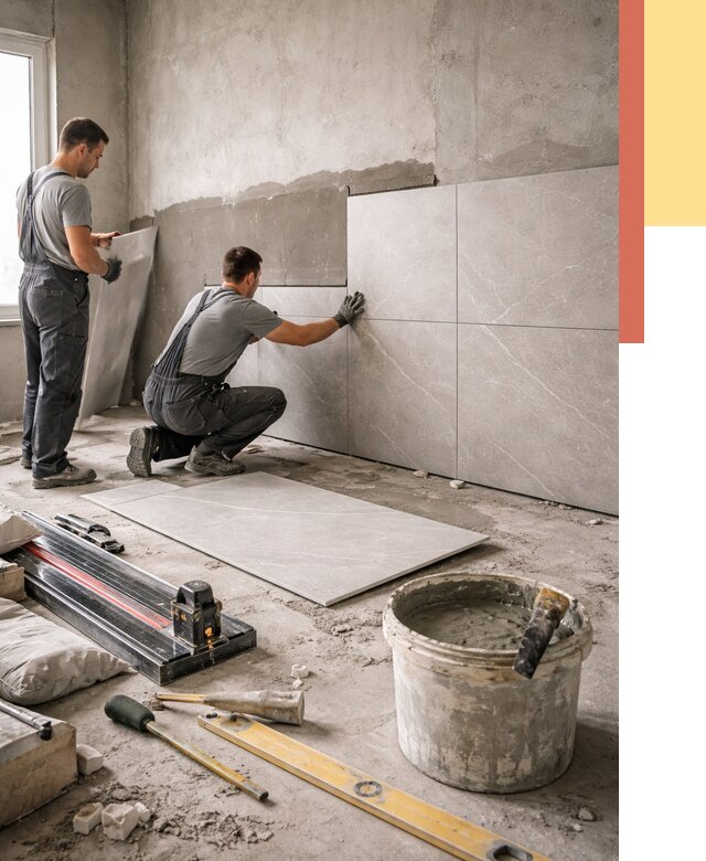 Облицовка стен керамогранитом в Шатуре от 4302 руб./м² — услуги под ключ | ОТДЕЛОЧНИК-Штр