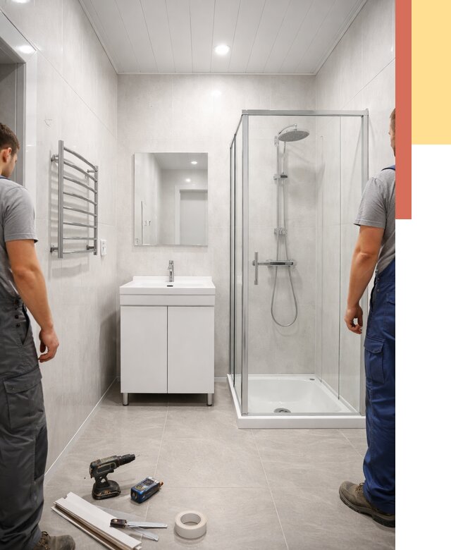 Отделка ванной комнаты панелями ПВХ в Шатуре от 4610 руб. за м2 | ОТДЕЛОЧНИК-Штр