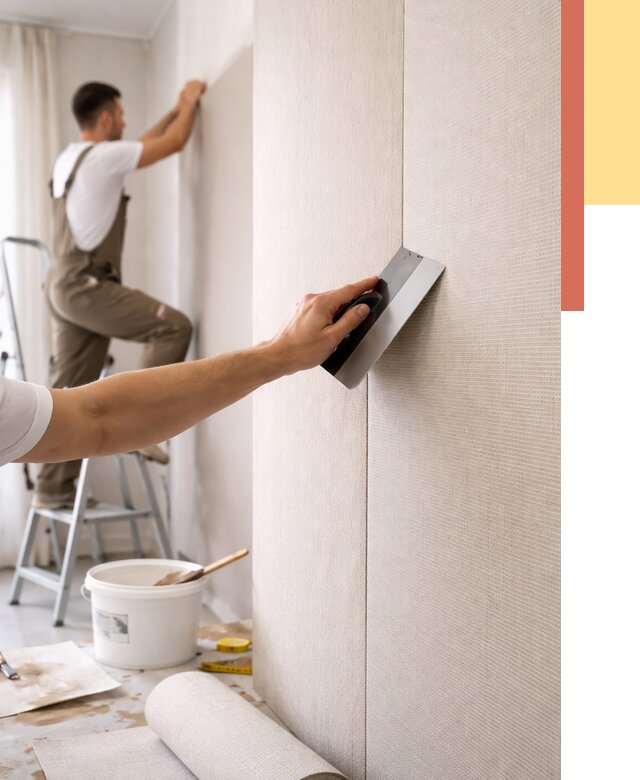 Поклейка текстильных обоев в Шатуре от 4610 руб. под ключ | ОТДЕЛОЧНИК-Штр