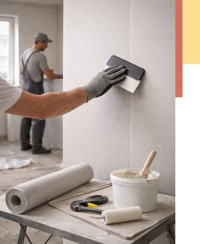 Поклейка обоев под покраску в Шатуре от 3585 руб. за м2 | ОТДЕЛОЧНИК-Штр