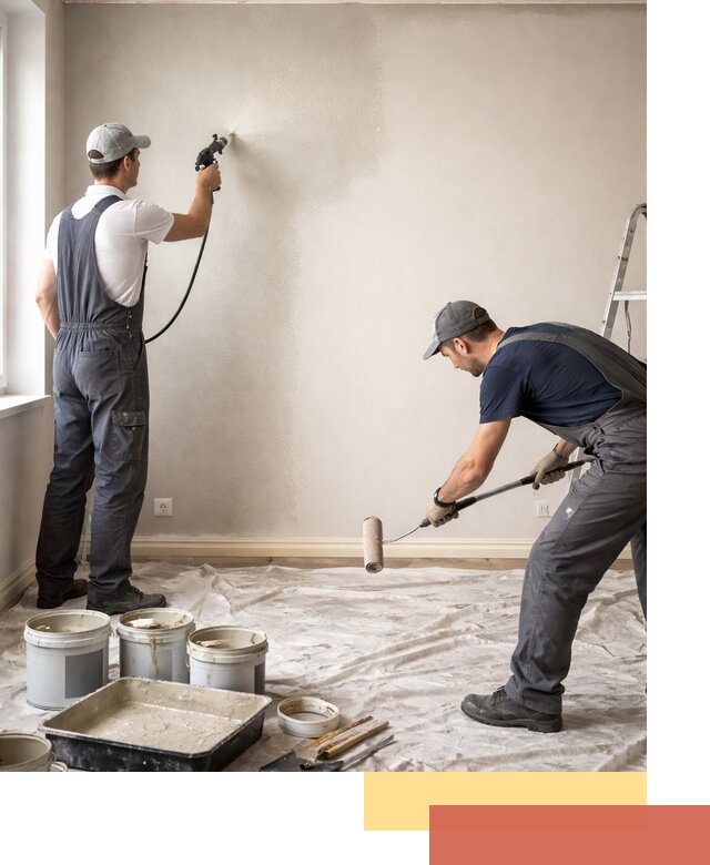 Покраска стен моющейся краской и защита поверхностей в Шатуре