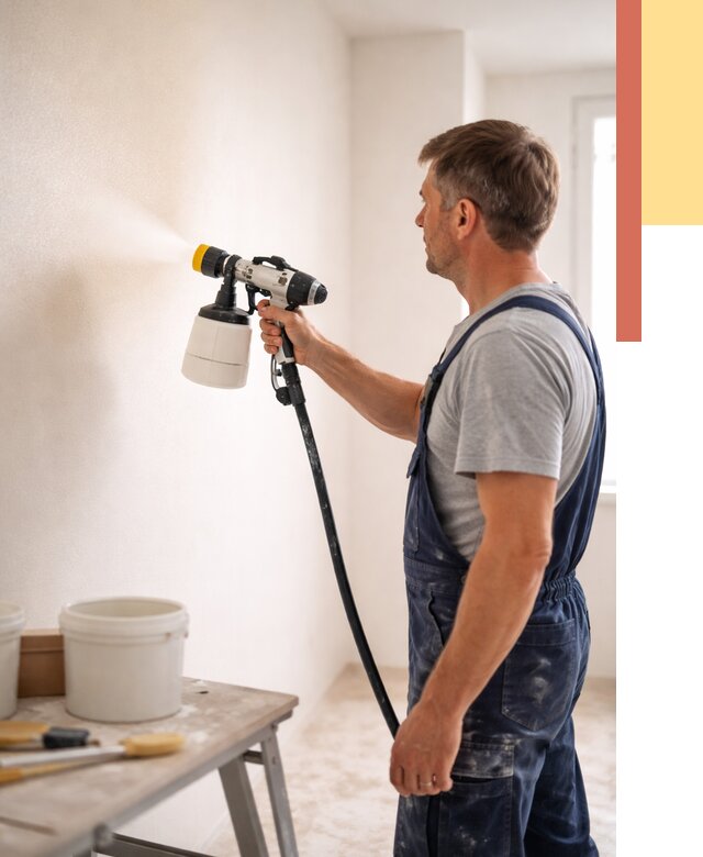 Покраска стен краскопультом в Шатуре от 7683 руб. — механизированная покраска | ОТДЕЛОЧНИК-Штр