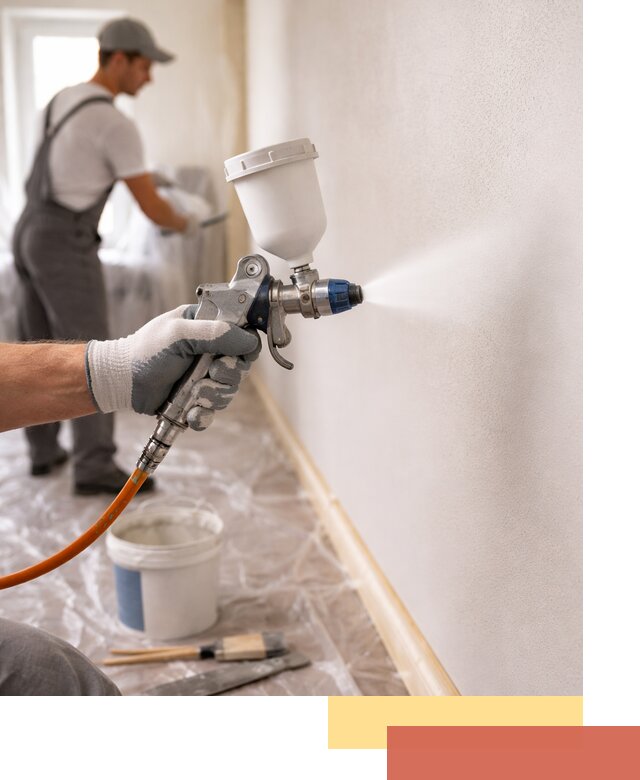 Покраска стен краскопультом в Шатуре быстро и качественно