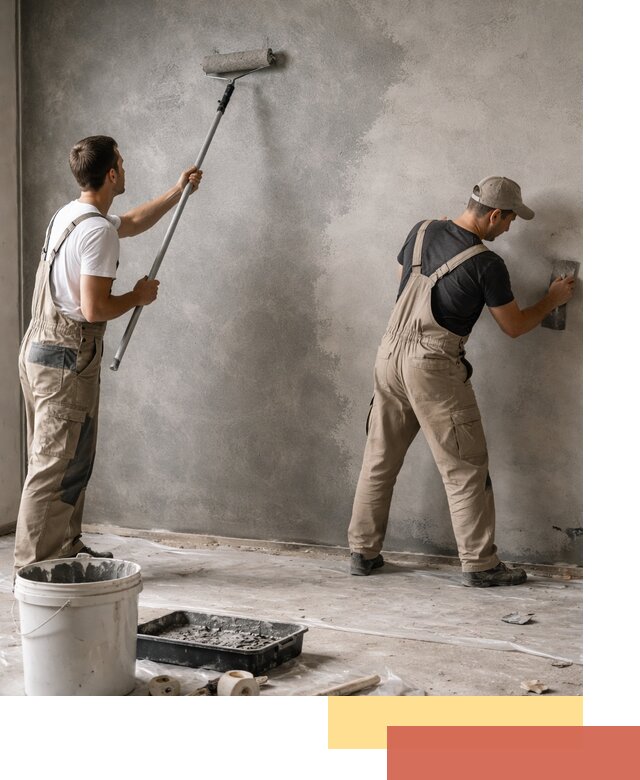 Покраска стен под бетон в Шатуре профессионально и недорого