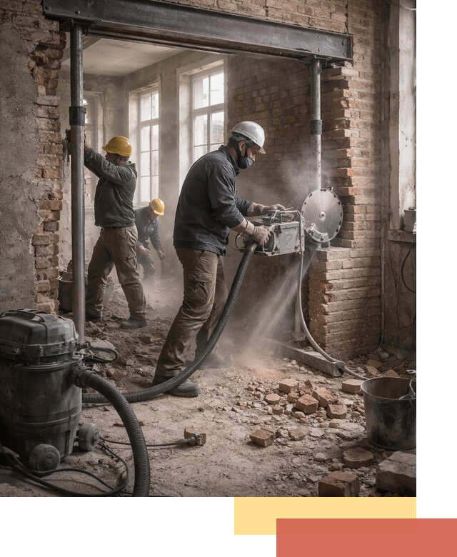 Прорезка проема в стене под дверной или оконный проем в Шатуре