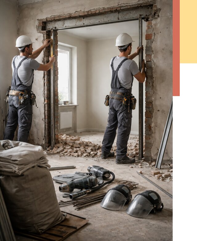 Расширение дверного проема в Шатуре от 12805 руб. под ключ | ОТДЕЛОЧНИК-Штр