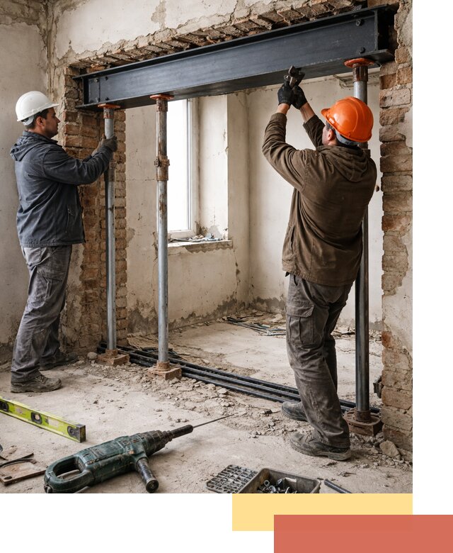 Усиление проема в стене в Шатуре для расширения и безопасности