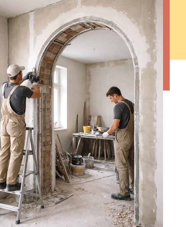 Устройство арочного проема в Шатуре от 9732 руб. под ключ — быстро и недорого | ОТДЕЛОЧНИК-Штр