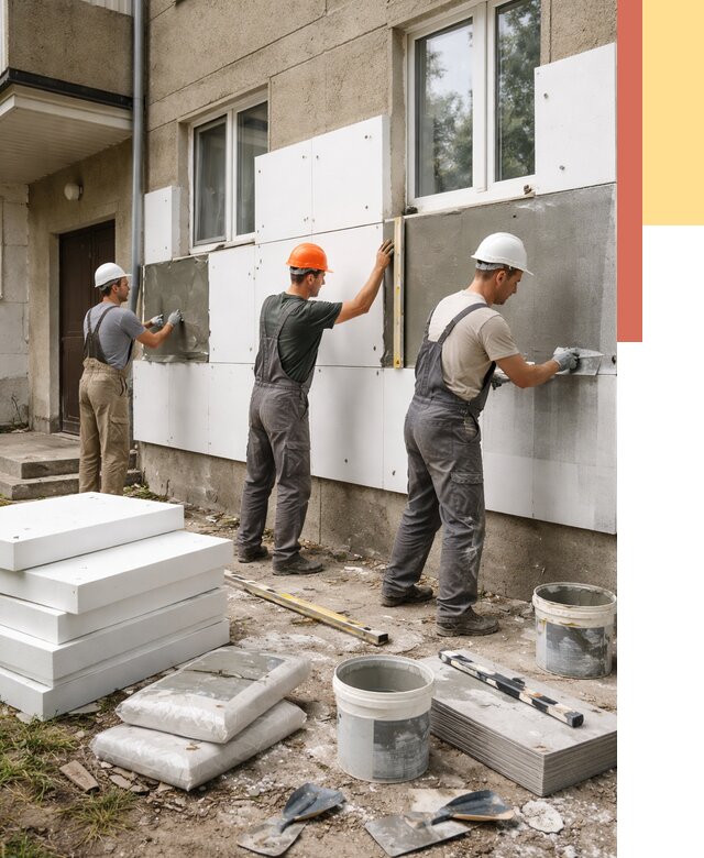 Утепление стен пенопластом в Шатуре от 1793 руб. — недорого и под ключ | ОТДЕЛОЧНИК-Штр