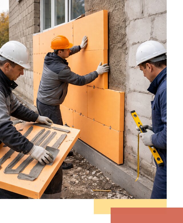 Утепление фасада пеноплексом под ключ в Шатуре