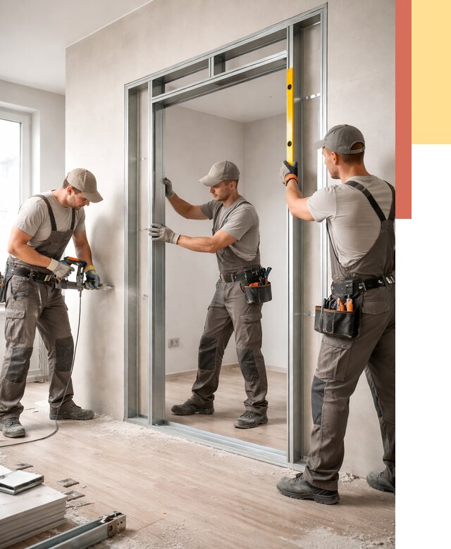 Устройство дверного проема в перегородке в Шатуре от 4610 руб. под ключ | ОТДЕЛОЧНИК-Штр