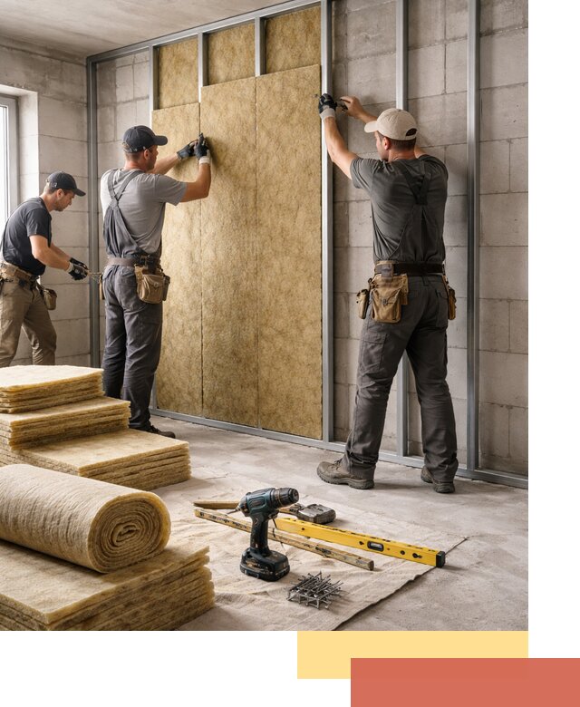 Шумоизоляция перегородок из блоков в Шатуре — монтаж и защита шумоизоляцией