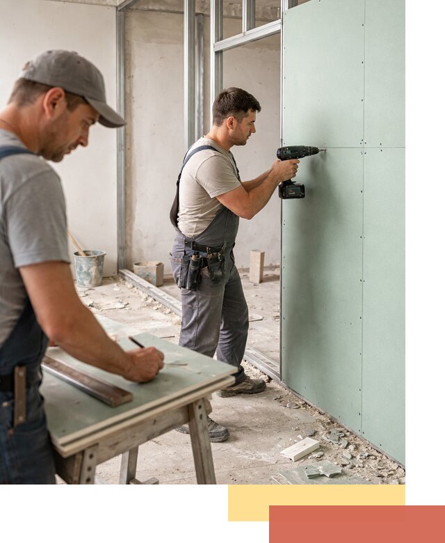 Перегородки из влагостойкого гипсокартона под ключ в Шатуре