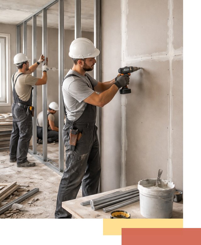 Перегородки из огнестойкого гипсокартона в Шатуре под ключ