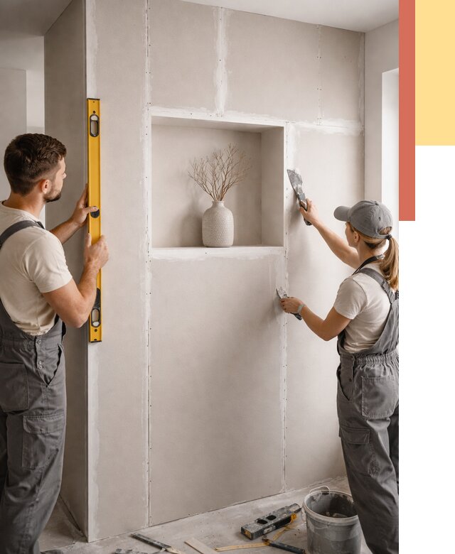 Перегородка из гипсокартона с нишей в Шатуре от 3329 руб. под ключ | ОТДЕЛОЧНИК-Штр