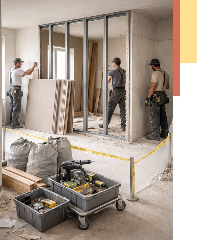 Перенос гипсокартонной перегородки в Шатуре под ключ от 4610 руб. | Демонтаж и монтаж – ОТДЕЛОЧНИК-Штр