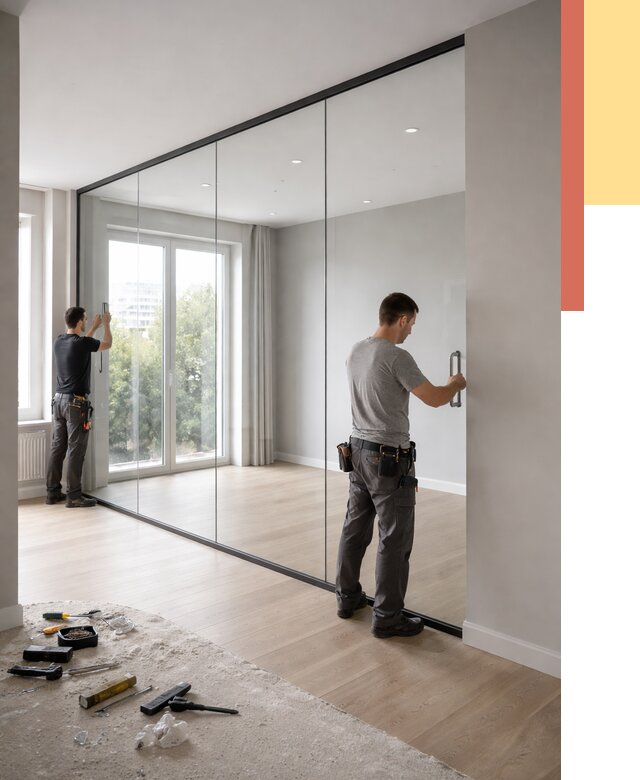 Изготовление стеклянных перегородок в Шатуре от 12651 руб. под ключ | ОТДЕЛОЧНИК-Штр