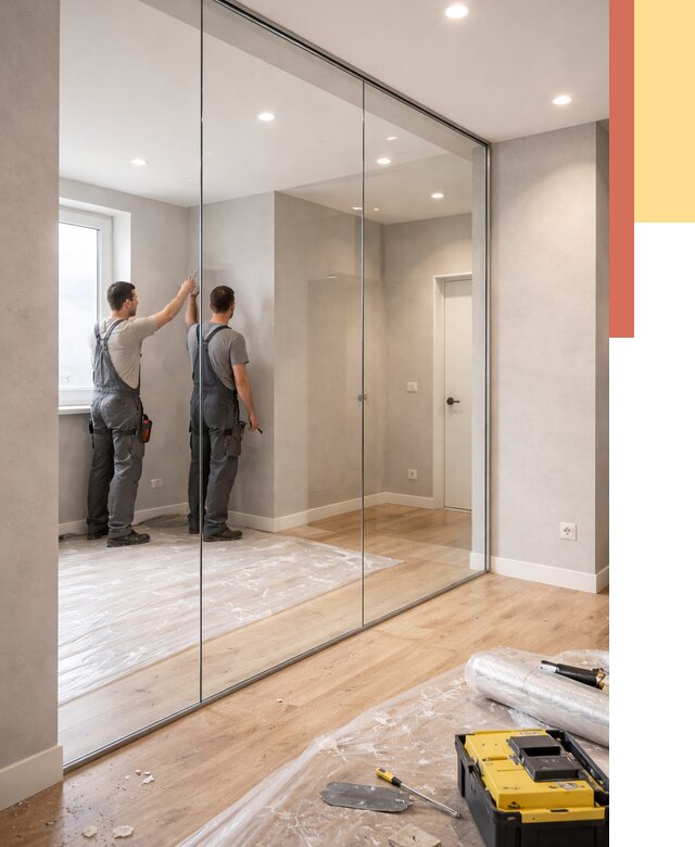 Безрамные стеклянные перегородки в Шатуре — монтаж от 9732 руб. | ОТДЕЛОЧНИК-Штр