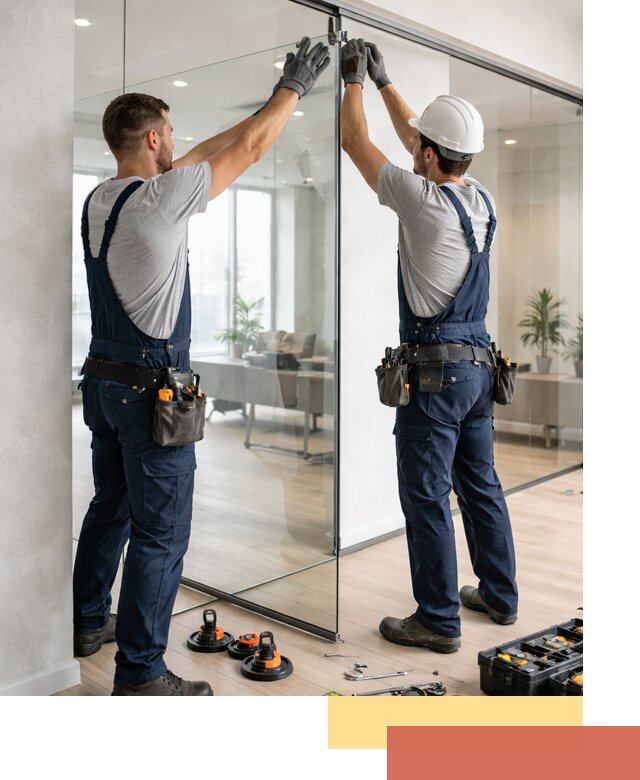 Безрамные стеклянные перегородки под ключ в Шатуре