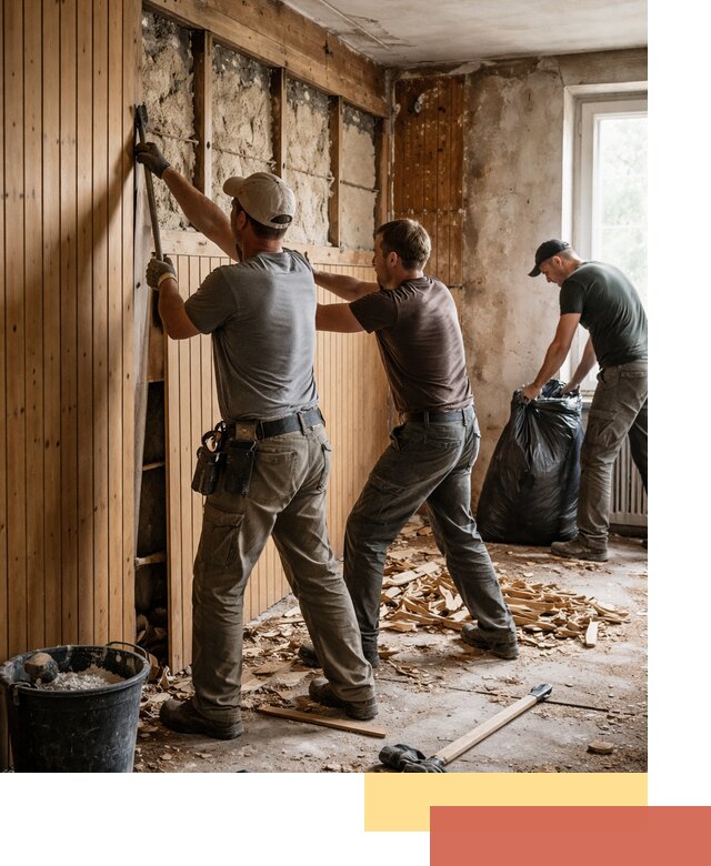 Демонтаж вагонки и вывоз материалов в Шатуре