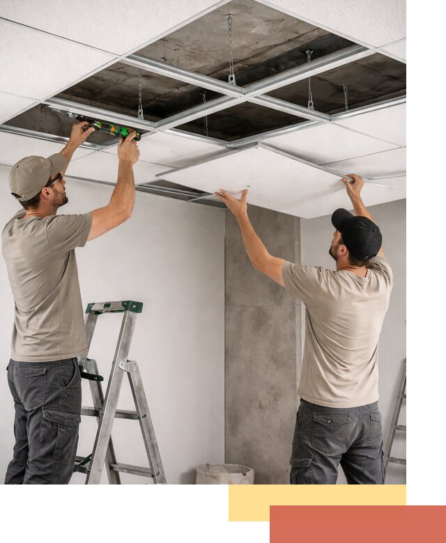 Монтаж потолка Армстронг под ключ в Шатуре