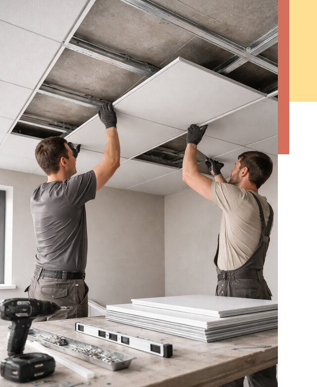 Монтаж кассетного потолка в Шатуре от 4610 руб/м2 — установка и сборка | ОТДЕЛОЧНИК-Штр