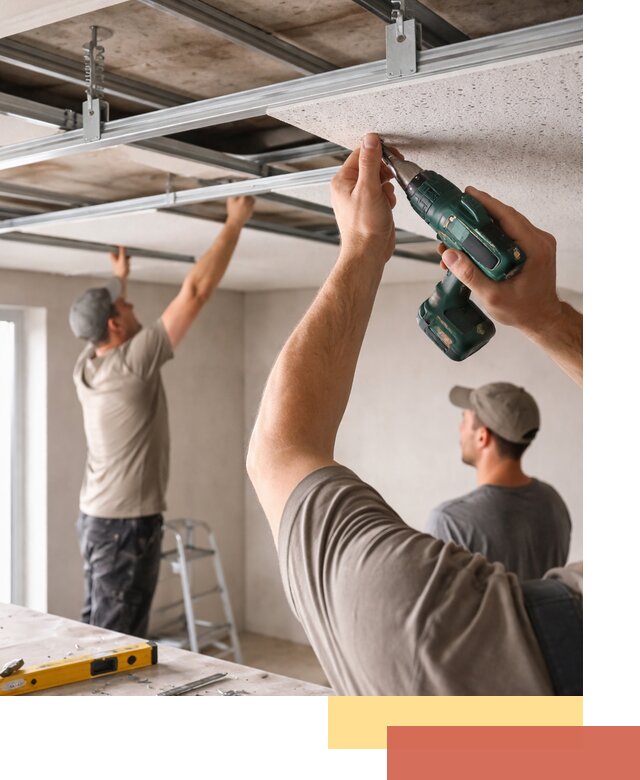 Монтаж акустического потолка в Шатуре под ключ