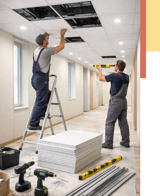 Ремонт потолка Армстронг в Шатуре от 4610 руб. — быстро и недорого | ОТДЕЛОЧНИК-Штр