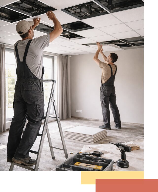 Замена плит подвесного потолка в Шатуре быстро и качественно